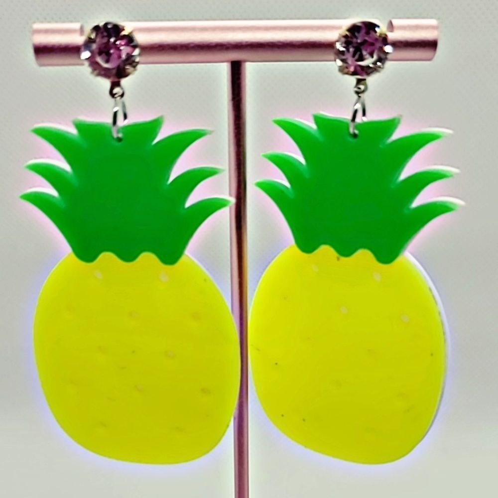 Pineapple Acrylic Earrings 